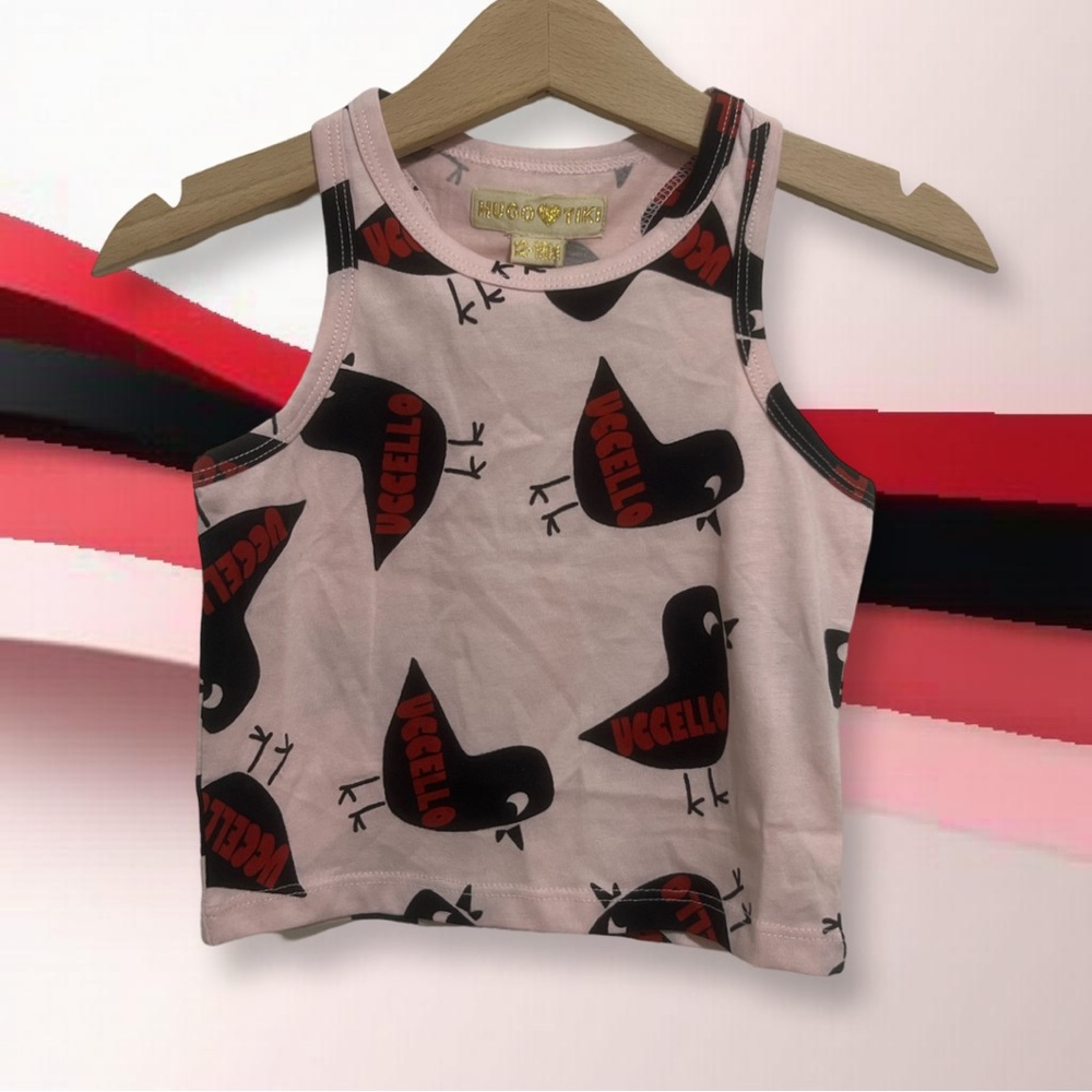 NEW with tags
Hugo Loves Tiki Uccello Tank
12-18 months 
Pink